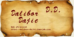 Dalibor Dajić vizit kartica